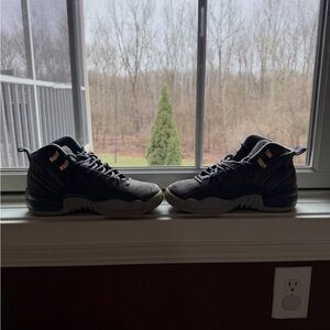 Black and Gold High-Top Sneakers